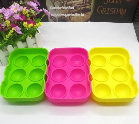 Kolorowe silikonowe formy do lodu, silikonowa kulka do lodu FDA 18 * 12,5 * 4,8 cm