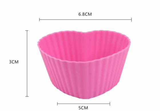 Kolorowe Muffin Silicone Muffin Cups Taca Anti Bacteria 6,8 * 5 * 3 cm