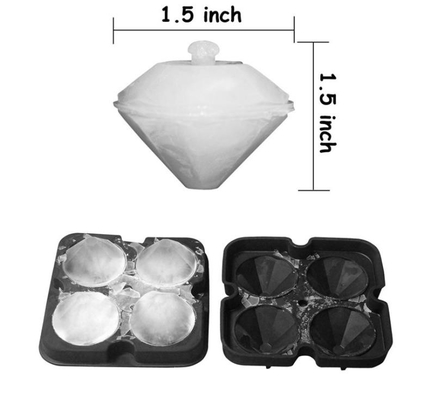 Formy silikonowe do kostek lodu 3D Diamond 12 * 12 * 3,8 CM do napojów
