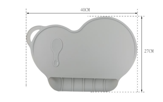 Kids Dinner Lunch Pad Silikon Kids Product Mycie wodą Wielokrotnego użytku
