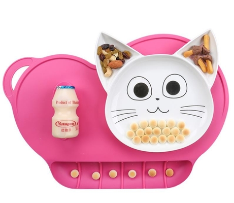 Kids Dinner Lunch Pad Silikon Kids Product Mycie wodą Wielokrotnego użytku