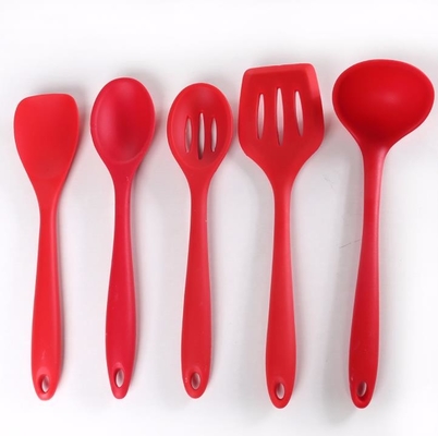 Food Grade Red color Silikonowe narzędzia kuchenne Gotowanie Ustawia 5 różnych stylów