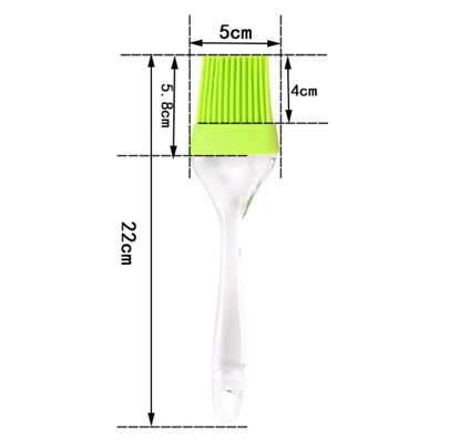Rozmiar XL Przezroczysty uchwyt z tworzywa sztucznego Silikonowa szczotka do pieczenia Food Grade