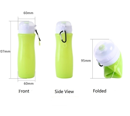 450 ml Silikonowe butelki sportowe Bez spożywczego BPA z niestandardowym logo
