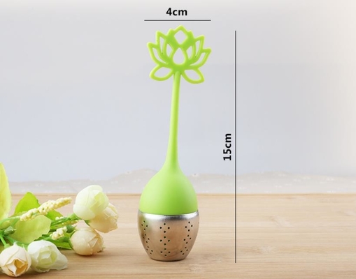 Kształt kwiatu lotosu Food Grade Silicone Sitko do herbaty z nadrukowanym logo