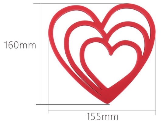 Kształt serca Silikonowe naczynia do jedzenia Środowisko 15,5 * 16 cm 66g