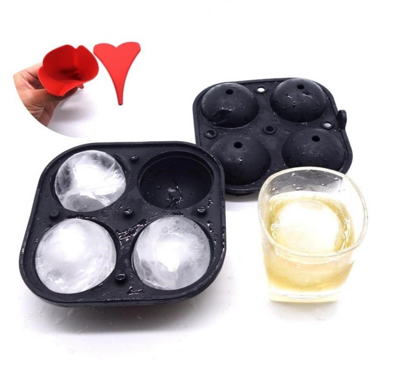 Mini Diy Silikonowe Formy do Kuli Lodowej Zestaw Okrągły Kształt 5,6 CM Średnica Do Napojów