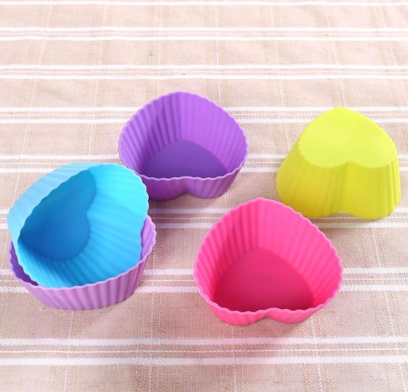Kolorowe Muffin Silicone Muffin Cups Taca Anti Bacteria 6,8 * 5 * 3 cm
