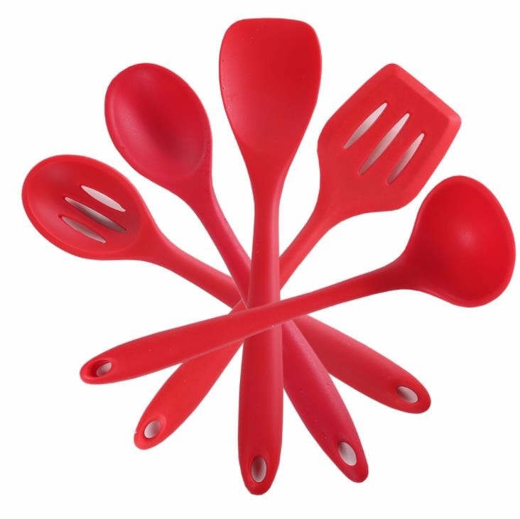 Food Grade Red color Silikonowe narzędzia kuchenne Gotowanie Ustawia 5 różnych stylów