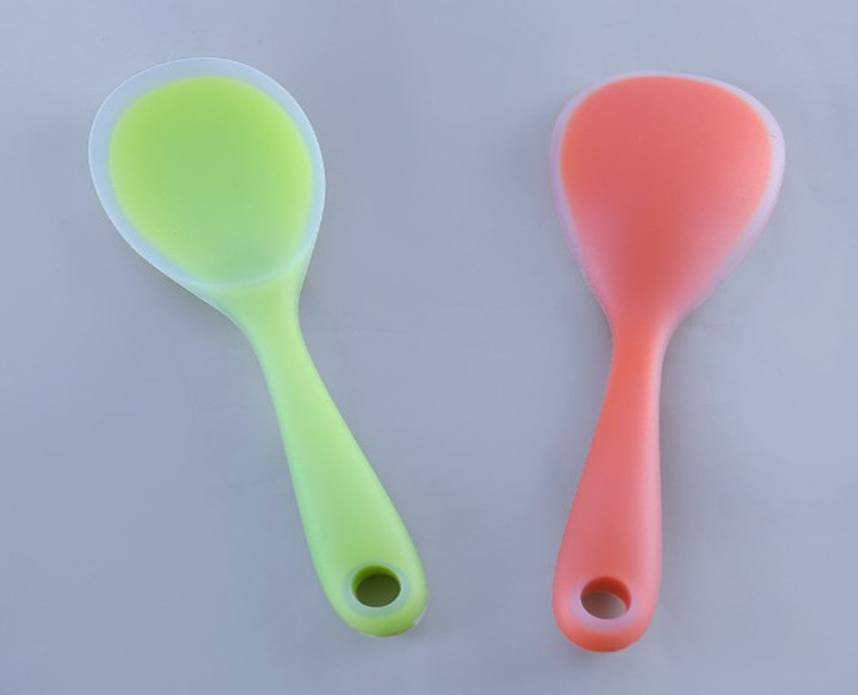 Food Grade Silicone Ryżowe Łyżki Narzędzia kuchenne z półprzezroczystym kolorem